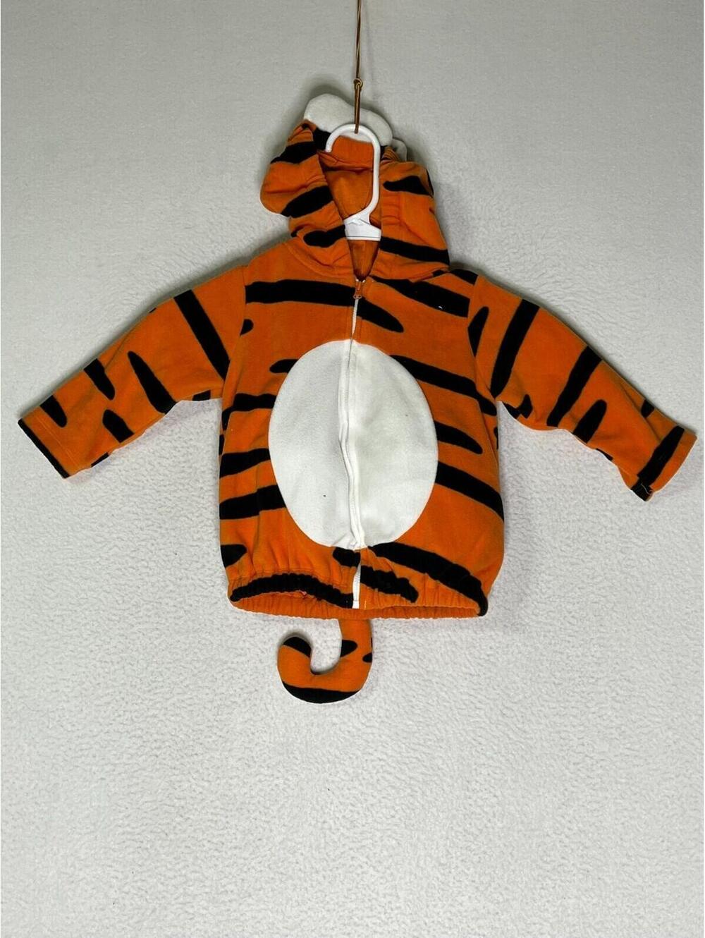 Carters Orange White Fleece Padded Tigger Halloween Costume Baby Size 18 Months